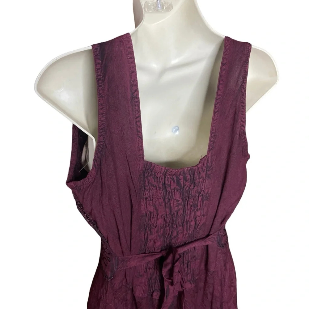 Boho Vintage Gothic Unique Rare Item Embroidered Maxi Dress Size S/M - Picture 8 of 12